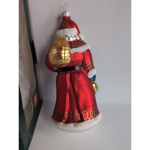 Vtg Christmas Tree Ornament Santa Poland Blown Glass Miroslaw Szczecinski - Picture 3 of 4